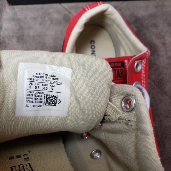 EUC CTAS Converse Street Slip GS 'Varsity Red' (Jr. 6) KICKS - Picture 9 of 9